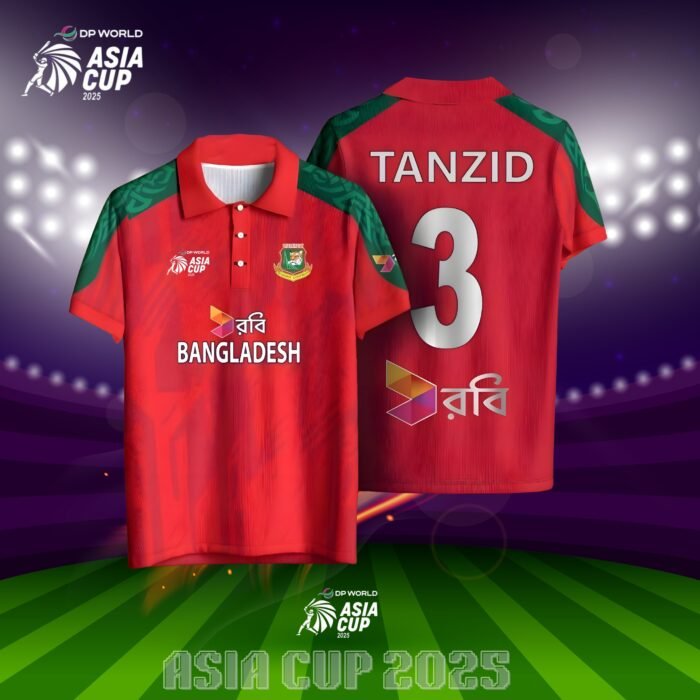 BD BANGLADESH ASIA CUP 2025 T-20 JERSEY RED - Image 1